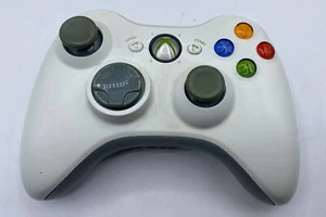 Official Microsoft Xbox 360 Wireless Controller Pad Genuine Original White - Picture 1 of 3