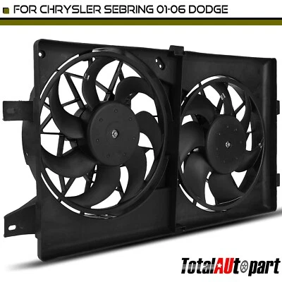Dual Radiator Cooling Fan Assembly with Shroud for Chrysler Sebring 2001-2006 - Image 1 of 4