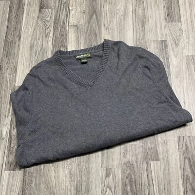 Suéter Pullover Gris Manga Larga Tejido Cachemir Cuello en V EDDIE BAUER Para Hombre Talla XL Foto 1 de 4
