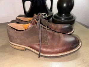 ECCO Scarpe Derby Oxford in pelle marrone da uomo US 5,5 EU 39 EUC - Foto 1 di 5