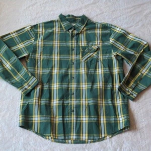 Magellan Classic Fit Green Yellow Long Sleeve Button Up Shirt Size Large - Picture 1 of 7