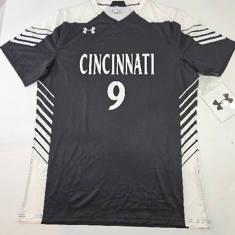 Under Armour Cincinnati Bearcats Soccer Jersey Men's L Large Black White UJUJ10M Cover