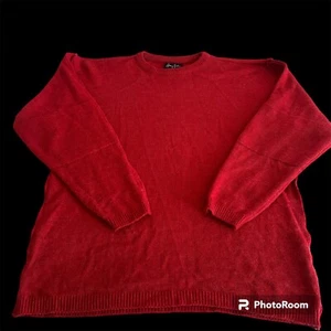 Sean John Mens Embroidered Crew Neck Padded Elbows Pullover RED Sweater SIZE XL - Picture 1 of 7