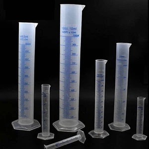 Plastic Measuring Cylinder Laboratory Test Graduated Trial Liquid Tube( - Picture 1 of 15