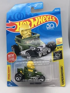 Hot Wheels #218 Experimotors #8/10 Skull Shaker 2018 verde con 5 Sp 50th Annivers - Imagen 1 de 8