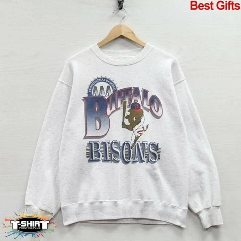 Vintage MLB Buffalo Bison Logo Sweatshirt Unisex Men Women KV9083 Cover