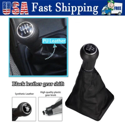 For Volkswagen Jetta 2002-12 5-Speed Manual Shifter Gear Knob Lever Gaitor Boot - Image 1 of 4