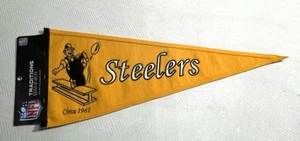 NEU Pittsburgh Steelers NFL bestickt Throwback Logo Wolle Wimpel Banner Flagge - Bild 1 von 7
