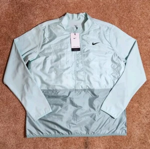 NIKE THERMA-FIT MENS SZ L ADV REPEL 1/2-ZIP GOLF JACKET DX6077-346 TURQUOIS BLUE - Picture 1 of 8