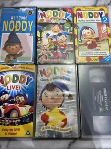 6x NODDY VHS Videos NODDY LIVE!, WELL DONE NODDY, CATCH A FALLING STAR, BIG EARS - Imagen 1 de 12