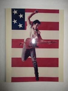 Bruce Springsteen Born in the USA Vintage Press Photo 8x10Bruce Guitar & US Flag - Picture 1 of 3