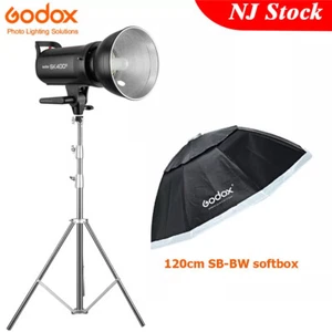 US Godox 400W SK400II Studio Flash Stroble Head+ 120cm Softbox 2.8m Light Stand - Picture 1 of 19