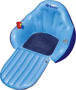 Pool Loungers And Floats For Adults With Cup Holders Heavy Duty Inflatable Chair - Picture 1 of 11