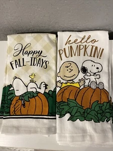 Arachidi Halloween Snoopy & Friends Asciugamani da Cucina Set 2 Pezzi - Foto 1 di 5