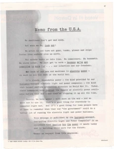 Electric Light & Power "Memo" Magazine Advertisement 1951 Vintage Original - Picture 1 of 4