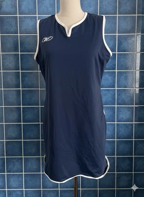 2006 Reebok играть сухой стадион платье встроенный спортивный бюстгальтер размер L, темно-синий и белый - Изображение 1 из 4