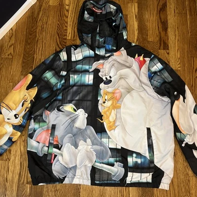 Members Only Tom and Jerry Men’s  Graphic Midweight Hooded Jacket Full Zip 3XL - Image 1 of 4