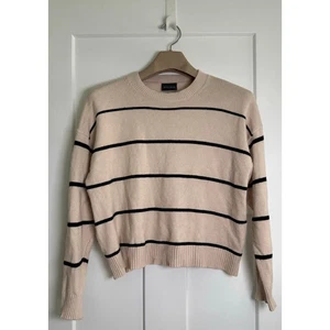 Suéter MIOU MUSE Para Mujer Marfil Negro Rayas PEQUEÑO Manga Larga - Imagen 1 de 9