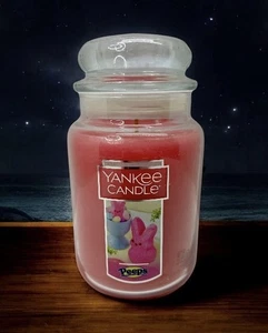Yankee Candle PEEPS - rosa - CONIGLIETTO PASQUALE 22 once Barattolo grande nuovo - Foto 1 di 8