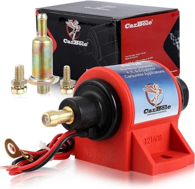 Universal   12V   Electric   Fuel   Pump,  35GPH , 5/16" Inlet/Outlet, 4-7  PSI - Image 1 of 4