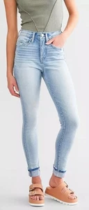 BKE Denim Jeans Billie Slim Fit High Rise Ankle Skinny Size 24x27 Light Wash - Picture 1 of 10