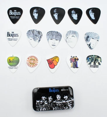 Planet Waves The Beatles 15 selecciones de guitarra medianas para coleccionistas lata - sellado de fábrica Foto 1 de 4