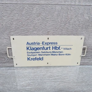 Zuglaufschild Austria Express Klagenfurt Hbf. Krefeld - 14x6,5cm - #BC12949 - Picture 1 of 2