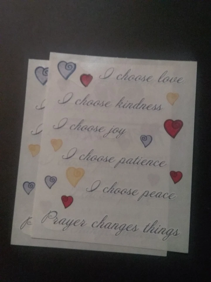 Creative Memories ~ Block Stickers ~ 4" x 5" ~  I Choose Love +++ ~ Lot of Two - Image 1 of 1