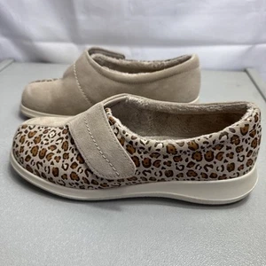 Hotter suede With leopard print flat shoes size 5. Eu 38 - Picture 1 of 7