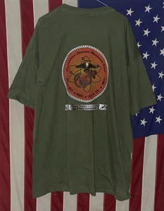 USMC MCCES Alpha Company Marine Corps Unit T-Shirt 2XL Comm School Green NWOT - Picture 1 of 3