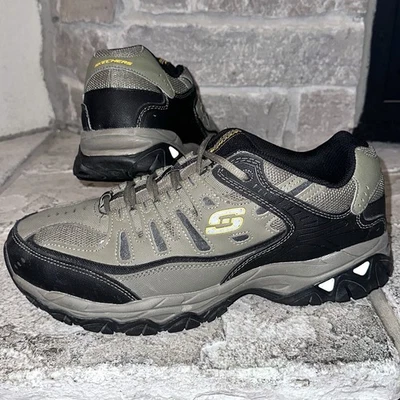 Near Mint Skechers After Burn Extra-Wide Pebble/Black Sneakers Shoes 12 4E - Image 1 of 4