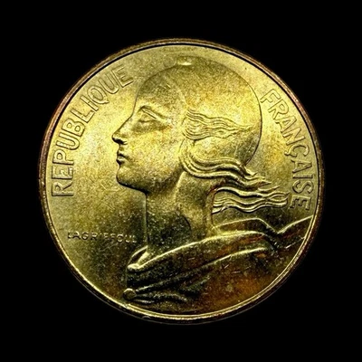 1984 Fifth Republic Of France 10 Centimes Marianne Wearing Phrygian Cap Coin - Image 1 of 2