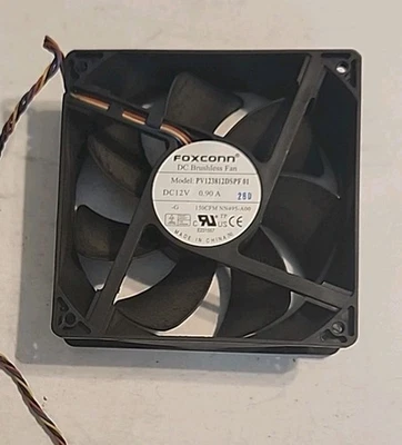 Foxconn PV123812DSPF01 120*120*38mm 12V 0.90A 5 Pin 4 Wire Brushless Case Fan - Image 1 of 3