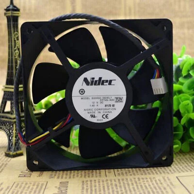 1pc NIDEC B35502-35DEL7 PP749-A00 12038 12V 1.40A 4pin cooling fan#XR - Image 1 of 4