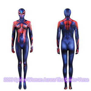 2099 Spider-Woman Jumpsuit Across Spider-Verse 3D Suit Cosplay Costume Halloween