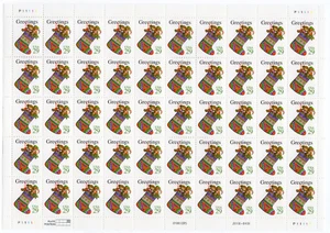 Scott #2872 Christmas Stocking Sheet of 50 Stamps - MNH - Picture 1 of 2