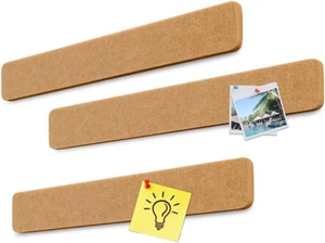3 Stück Pinnwand Kork, Pinwand Korktafel, Filz-Memo-Tafeln Korkplatte, Selbstkle - Bild 1 von 6