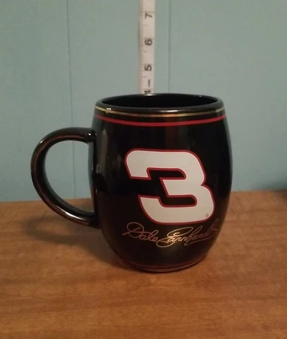 Dale Earnhardt #3 Coffee Mug Cup Goodwrench Black Red Gold Stripe Cover