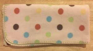Circo Cream Baby Fleece Blanket Polka Dots Green Orange Yellow Brown - Picture 1 of 5