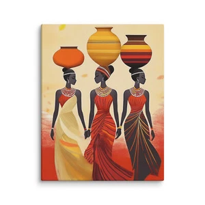 Elegant African Women Canvas Print 11x14 Home Decor Wall Art - Picture 1 of 5