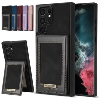 Business Magnetic Flip Stand Card Slot Case For Samsung S22/S21/S20/Note 20 - Image 1 of 4