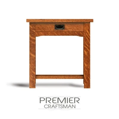 Stickley Style Mission End Table Extra-Deep 1 Drawer Spindle Nightstand - Image 1 of 4