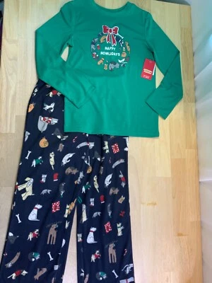 Nuevo conjunto de pijama de vacaciones para niños dice felices vacaciones con perros y gatos - talla 8 - ¡¡lindo!!* Foto 1 de 4