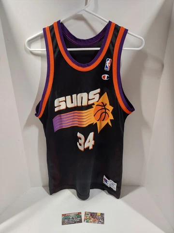 Phoenix Suns Charles Barkley Champion Size 40 NBA Black Jersey Cover