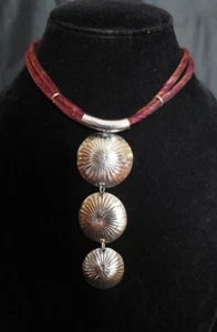 925 Genuine Sterling Silver Charm Pendant Thai Silk Red 2 Necklace 18 inch Long - Picture 1 of 11