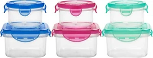 Small Containers with Lids, 3pcs 2.7oz + 3pcs 5.7oz Food Storage Containers - Picture 1 of 6