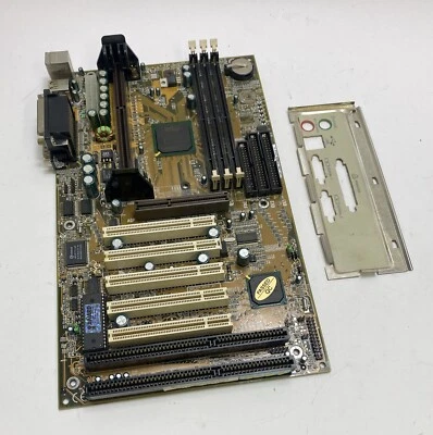 MSI MS6117 VER: 1.1  LX6 Slot 1 Motherboard 5 x PCI, 2 x ISA, 1 x AGP Slots & BP - Image 1 of 4