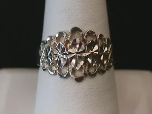 Trendy Vintage Sterling Silver Artisan Cut Out Design Ring. Make Offer! #1776 - Picture 1 of 6