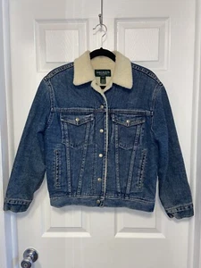 Lauren Jean Co Ralph Lauren Lined Button Up Jean Jacket Woman’s Size: Petite - Picture 1 of 13