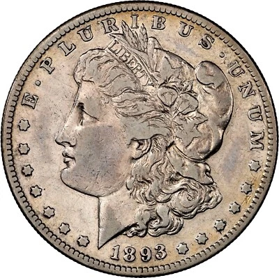 1893-S $1 Morgan Dollar NGC VF20 --  Stunning Bright Circulated Key Date! - Image 1 of 4